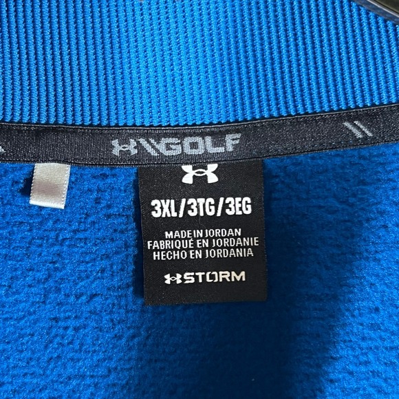 Under Armour Golf Storm Pullover Blue 1/4 Zip Long‎ Sleeve Mens Size 3XL - Picture 6 of 10